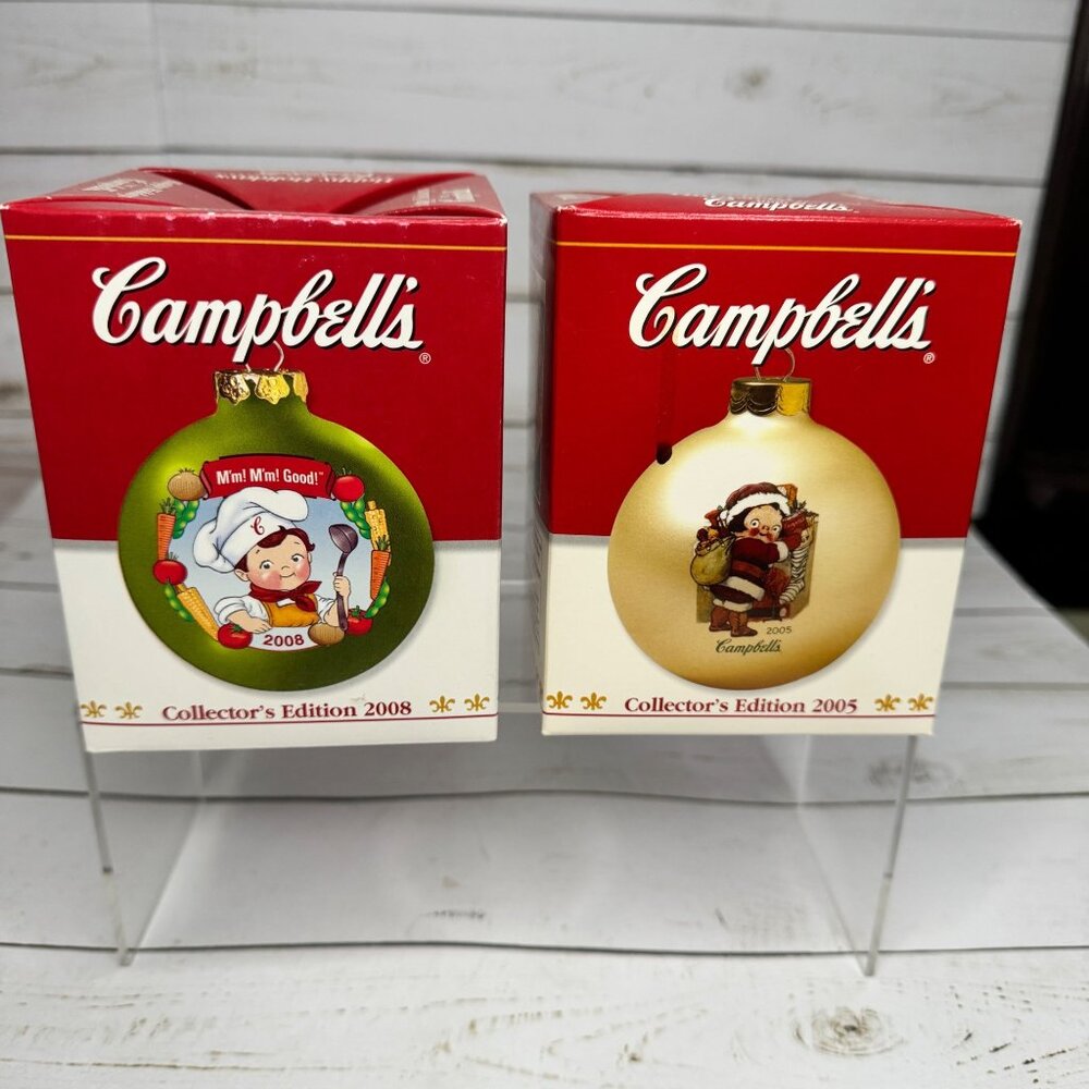 Vintage Campbell's Soup Kids Christmas Ornaments 2005 2008 Collector Lot